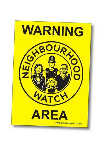 Neighbourhood watch wheelie bin sticker