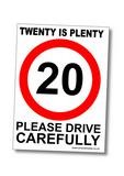 20mph Twenty is Plenty Wheelie bin sticker