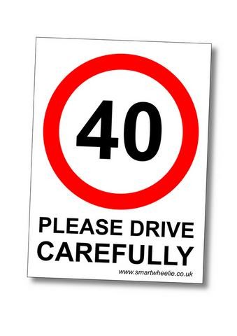 40mph Wheelie bin sticker