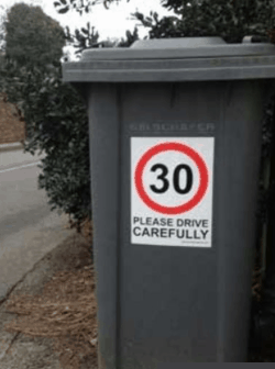 30mph wheelie bin