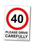 40mph Wheelie bin sticker