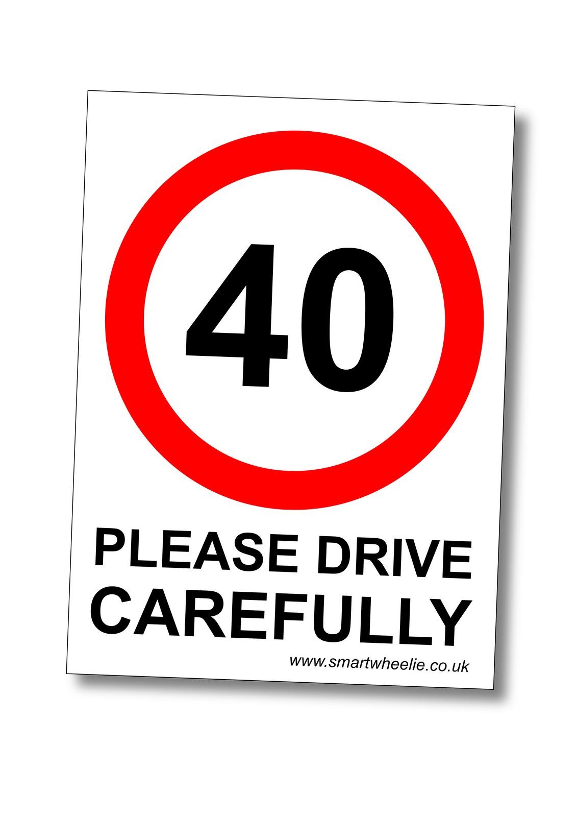 40mph wheelie bin sticker